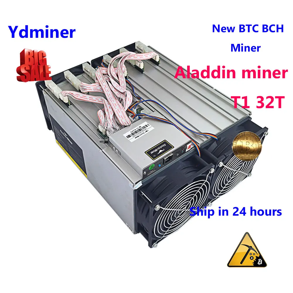 новый майнер Aladdin miner T1 32t терахеш PSU ASIC лучше чем antminer s9 t9+ s9i s9j whatsminer M3 M3X M21S M20S