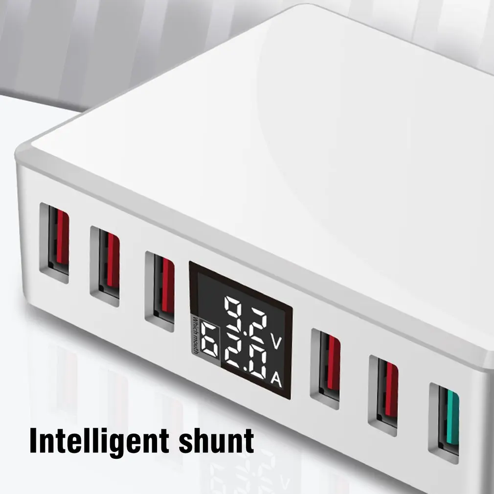T9+ Мульти быстрое зарядное устройство USB зарядка несколько 6 USB телефон зарядная станция Универсальный usb-хаб зарядное устройство светодиодный дисплей