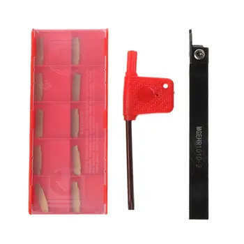 

2019 1Set Metal External Grooving Tool Holder with Carbide Inserts for Lathe Cutter Plate Lathe Turning Parting Tool Accessories