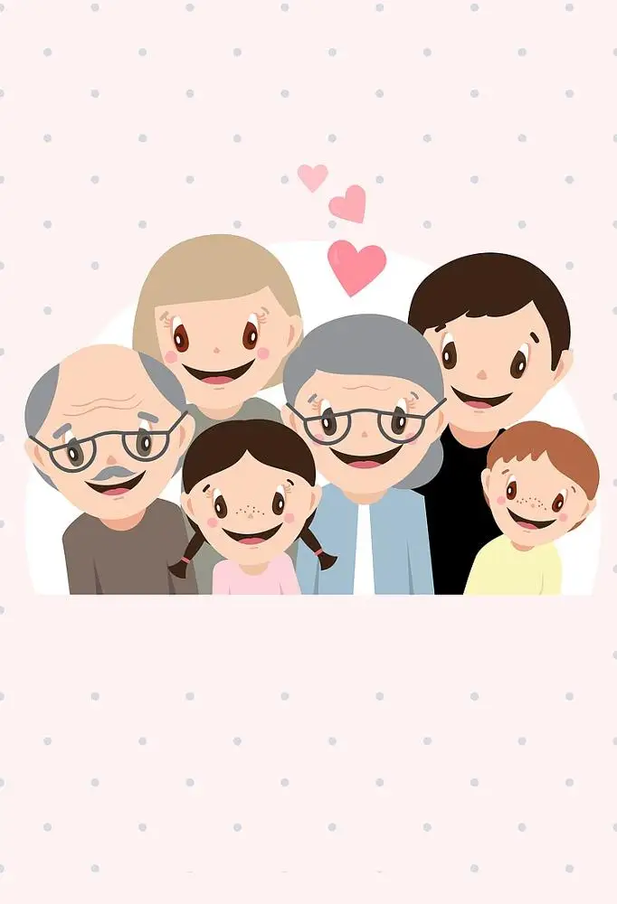 卡通手绘家庭全家福温馨背景素材背景图片素材免费下载 图片编号ygexbzrb Pngbag素材网