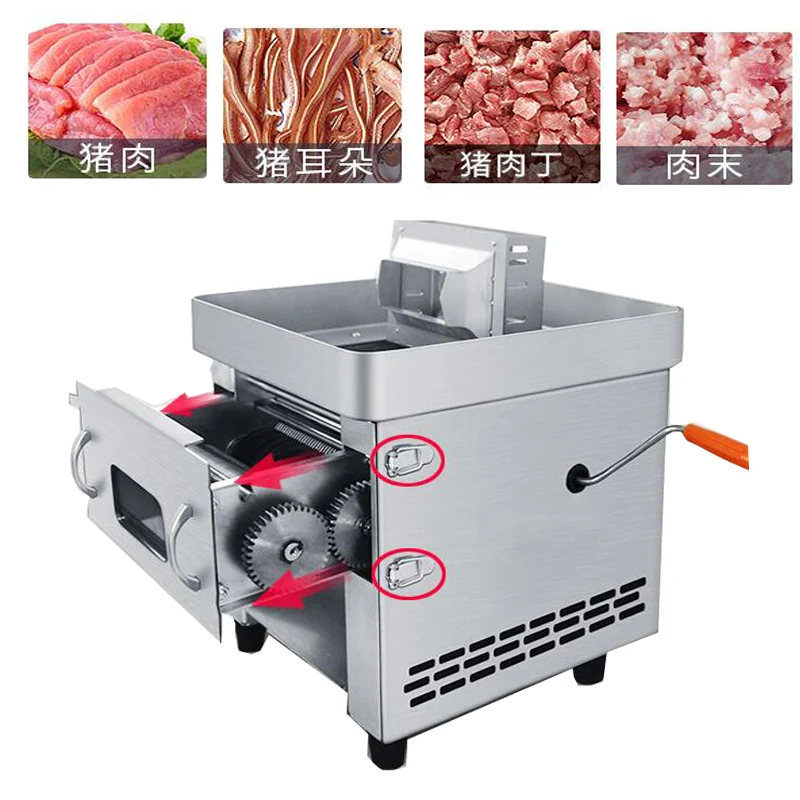 110V 220V Commercial Pull Type Fresh Meat Slicer Cube Cutter Machine Fast Meat Cube Diced Cutting Machine