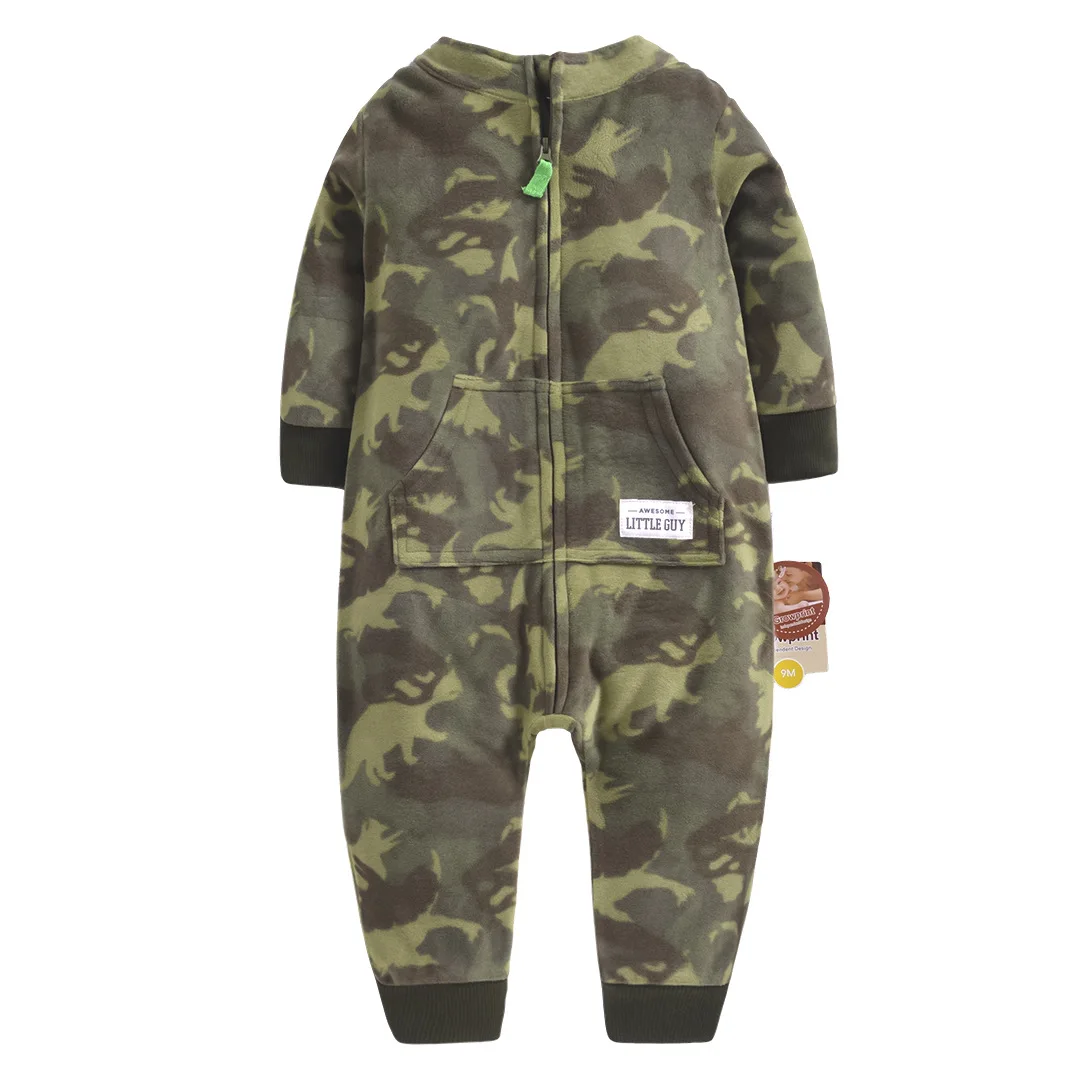 Зимняя одежда для маленьких мальчиков; фланелевый комбинезон для малышей; одежда для альпинизма; комбинезон для детей 3-12 лет; теплый комбинезон; одежда - Цвет: Green