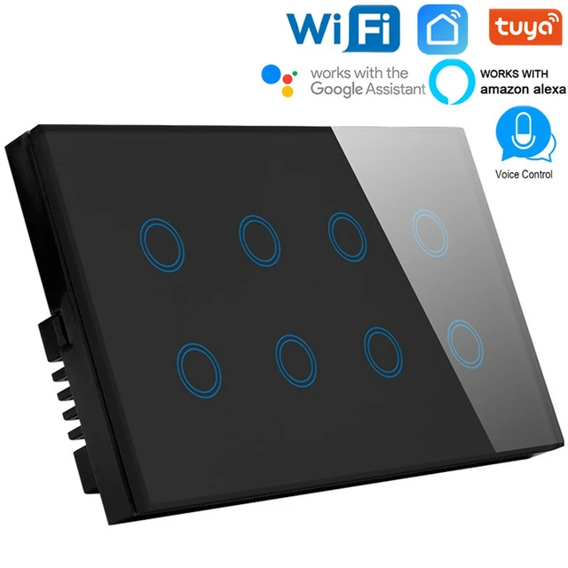 EU WiFi 8 Gang Touch Light Smart Wall Switch, Tuya Smart Life APP