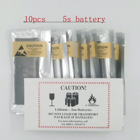 10 шт Емкость 1560mAh 3,8 V bateria для iphone 5S батарея сотового телефона литий-ионная Замена батареи для iphone 5C