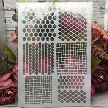 

1Pcs 29*21cm A4 Six Square Geometry DIY Layering Stencils Painting Scrapbook Coloring Embossing Album Decorative Template