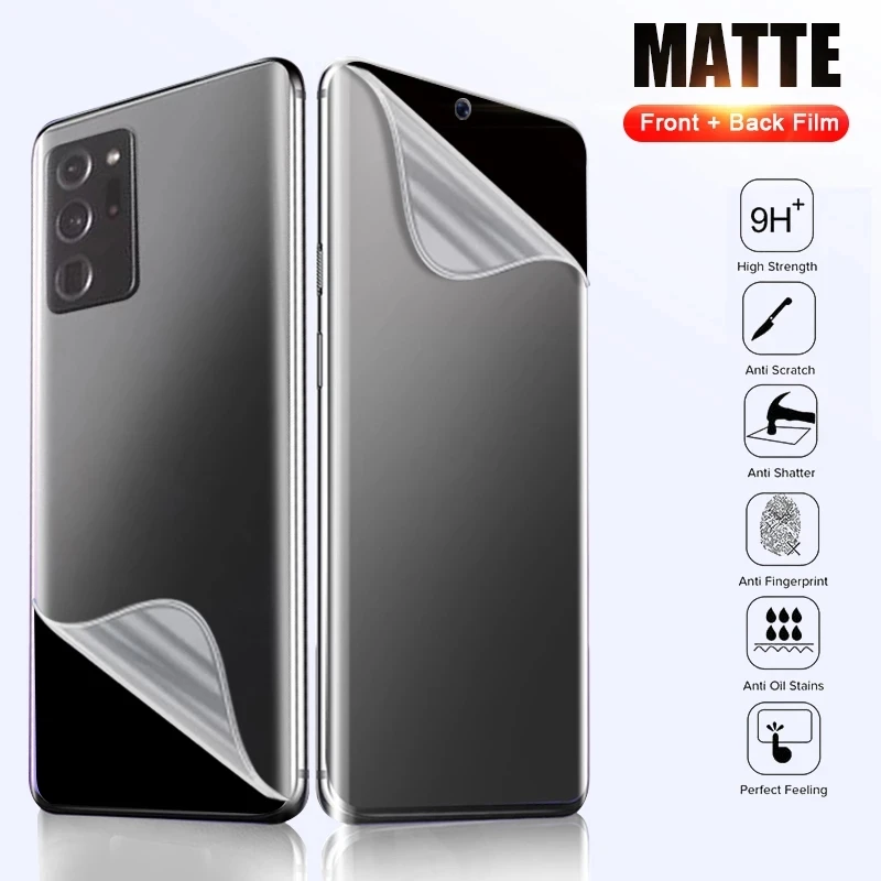 Защитная пленка на весь экран для Samsung Galaxy Note 20 10 S21 Ultra S20 FE S10 S9 S8 Plus S7 Edge матовая