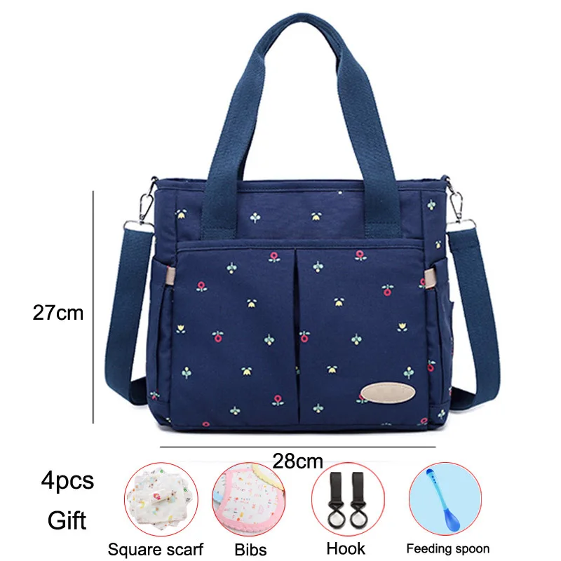 SeckinDogan, детские подгузники, сумка для мамы, сумка для коляски, большая емкость, изоляционная сумка для кормления, Полиэфирная Сумка для подгузников, Органайзер - Цвет: blue floral
