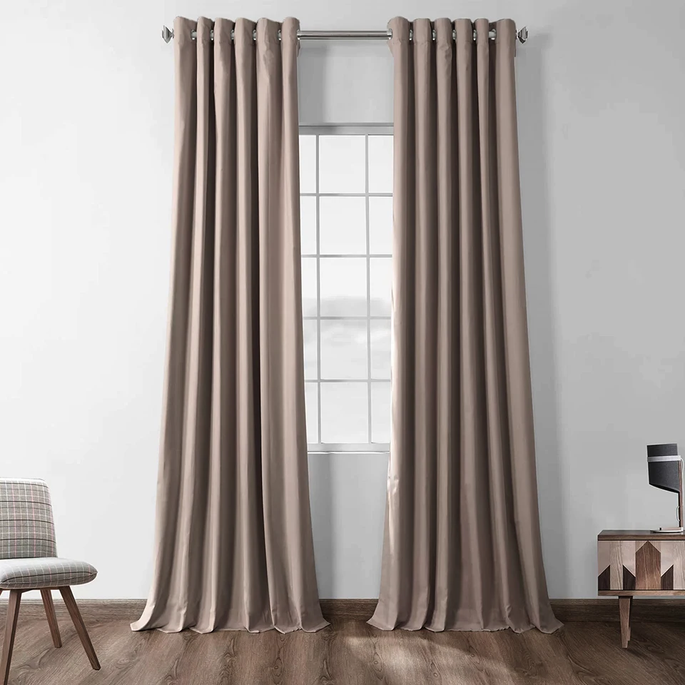 Modern Solid Extra Long Blackout Curtains For Living Room Thermal Grommet Window Curtain Treatment Custom Made Drapes 1 Panel