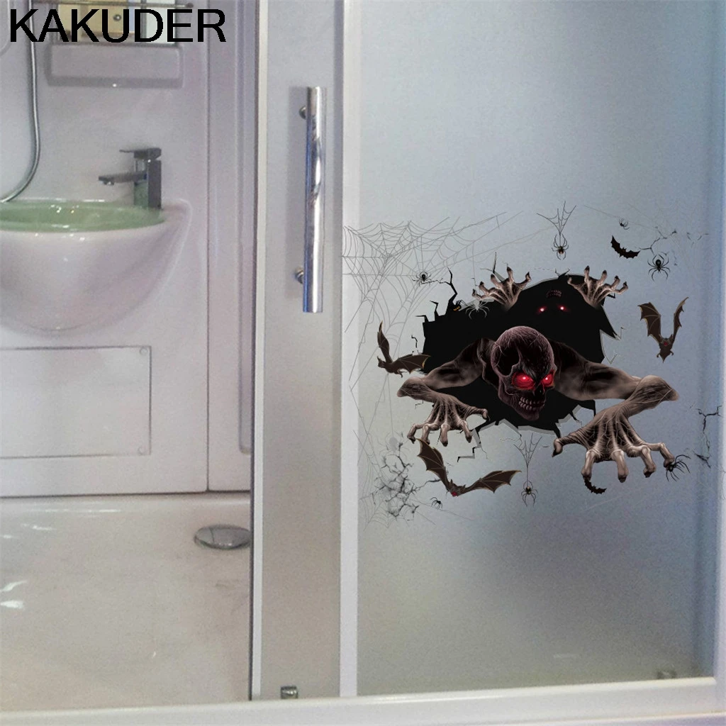 KAKUDER Наклейки на стены для празднования Хэллоуина ужас Наклейка стену паук