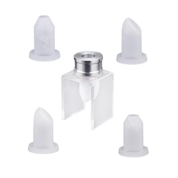 

3 Piece 12.1mm Lipstick Filling Tube Flowers Silicone Mold & 4Pcs DIY 12.1mm Lipstick Filling Tube Silicone Head Mold