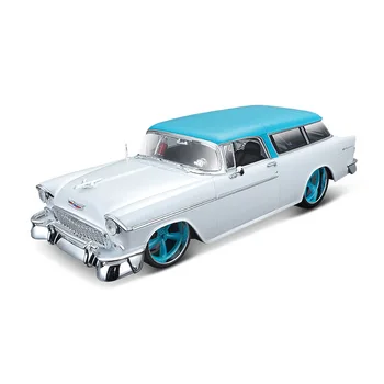 

1955 Chevrolet Wanderer Classic Car 1 18 Alloy Diecast Model Cars Simulation Miniature Cars Metal Mini Car Collection Toys