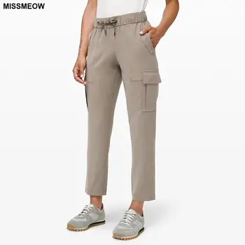 

MISSMEOW Streetwear Casual Cargo Pants Women Plus Size High Waist Drawstring Womens Joggers Sweatpants Women Trousers Women