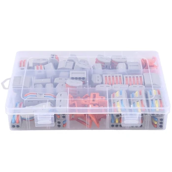 

102Pcs/Set Lever Nut Wire Connector Combination of Conductor Compact Wire Connector Complimentary Clasp and Screw