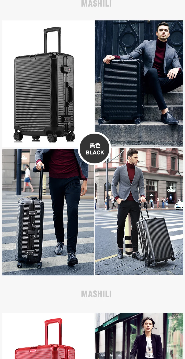 2" 24" 2" 29" дюймов Алюминиевая Рама чемодан Спиннер сильный ABS PC тележка багажная сумка с колесами