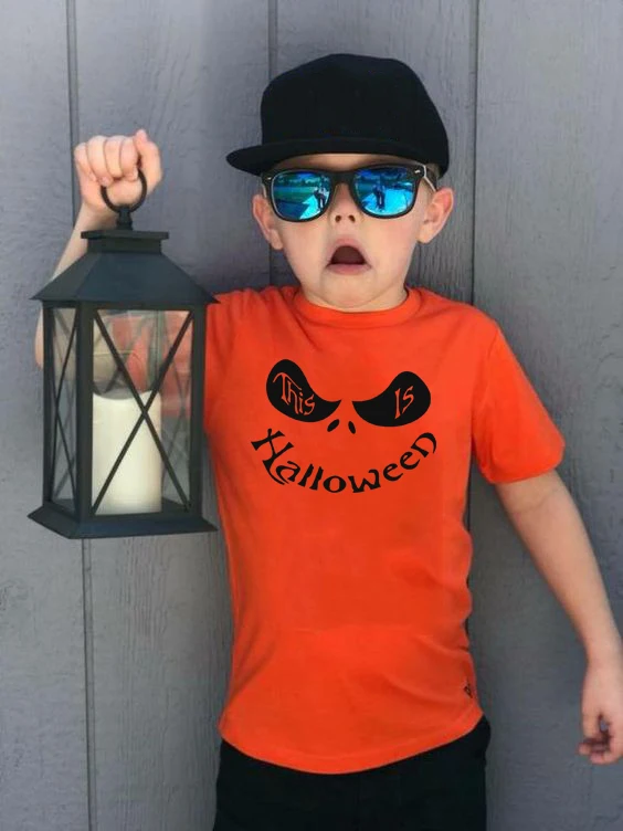 

This Is Halloween Funny Kids Party T Shirt Unisex Children Short Sleeve Tee Shirt Casual Toddler Boys Girls T-shirt Tops Outfits