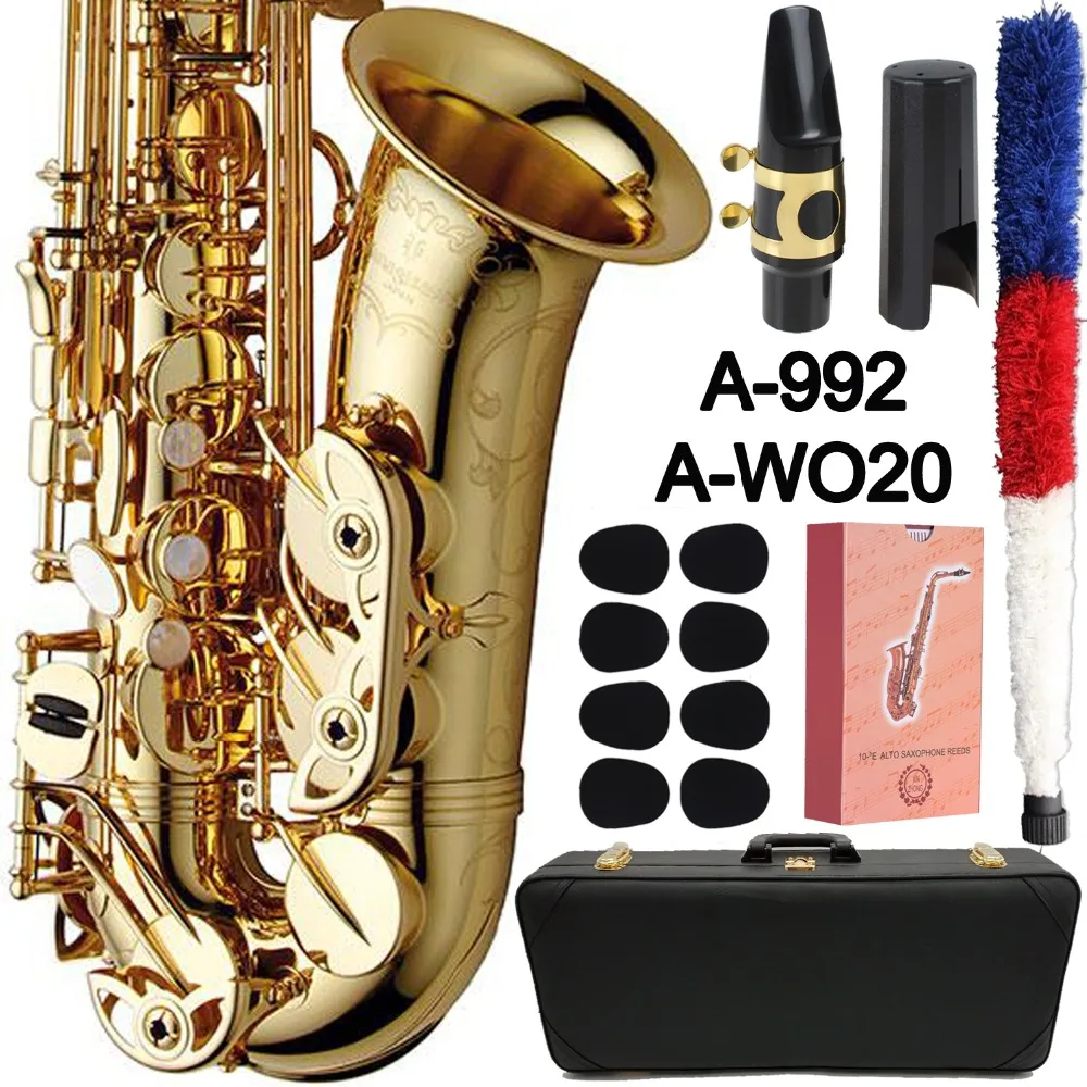 

Brand New Elegant Sound Yanagisawa Alto Saxophone A-992 A-WO20 Black Lacquer Sax Alto Mouthpiece Reeds Neck Musical Instrument