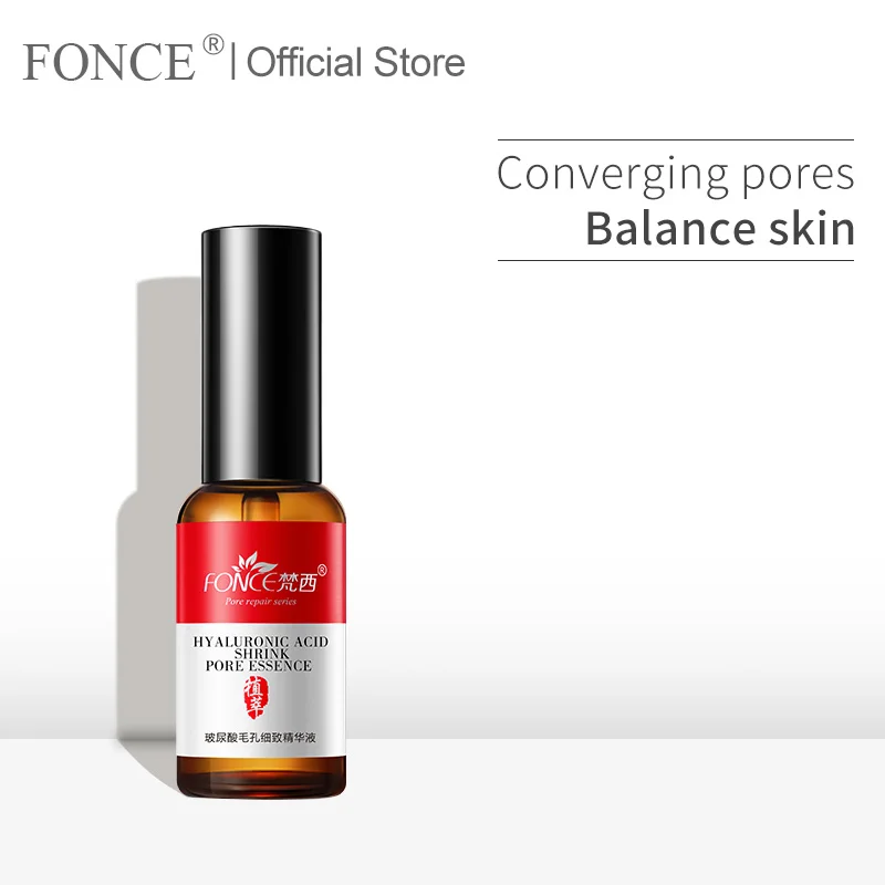 Fonce Hyaluronic Acid Pore Shrinking Serum 30ml Firming Face Cream Shrink Pores Remove Blackhead Acne Treatment Moisturizing | Красота и