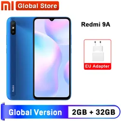 Глобальная версия Xiaomi Redmi 9A мобильный телефон 2 Гб ОЗУ 32 Гб ПЗУ MTK Helio G25 Восьмиядерный 6,53 дюйм5000 мАч 13MP камера смартфон