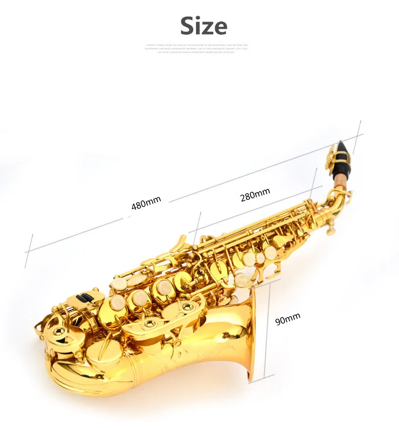 LAIIMAN Саксофон сопрано плоский золотой лак Саксофон сопрано золотые Музыкальные Инструменты Профессиональный ребенок saxofone принять OEM логотип