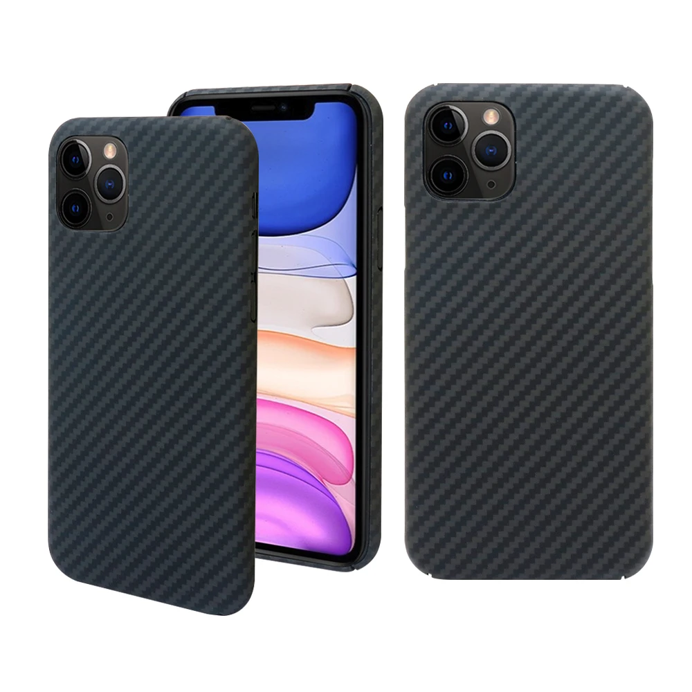 

For iPhone 11 Pro Max Carbon Fiber Pattern Case Ultra Thin Aramid Fiber Protective Cover For iPhone 11 Pro Max 11Pro Max