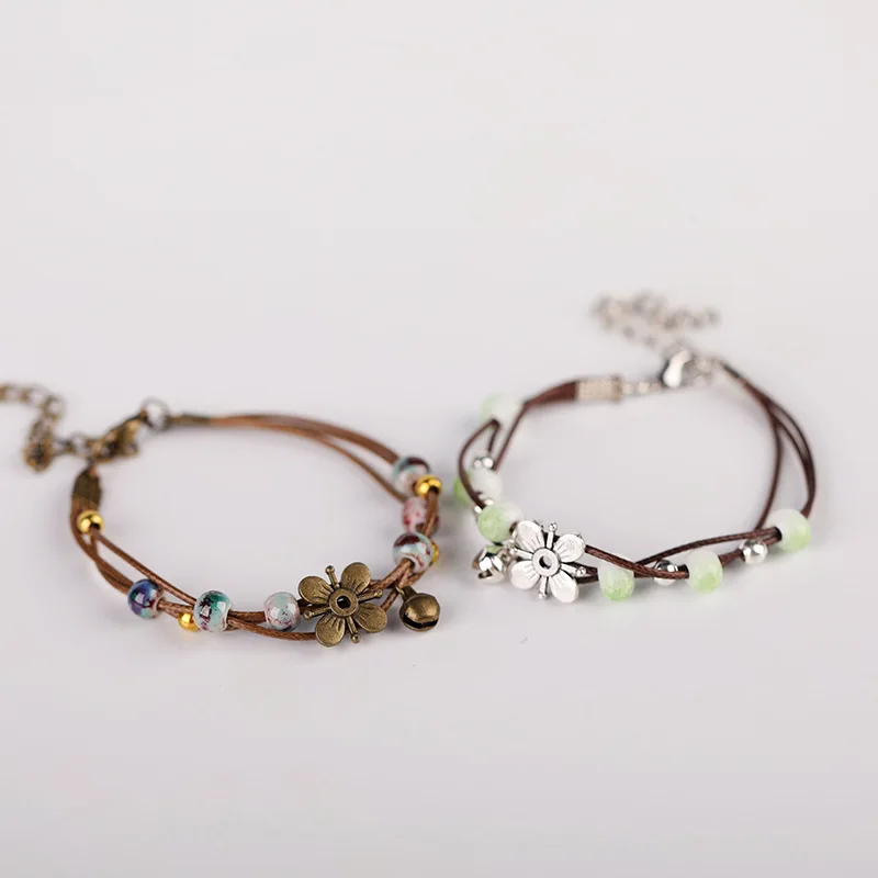 

Charm Bracelet Friendship Jewelry Rope Wrap Bracelet for Women Stone Boho Bracelet Handmade Jewelry Accesorios Mujer