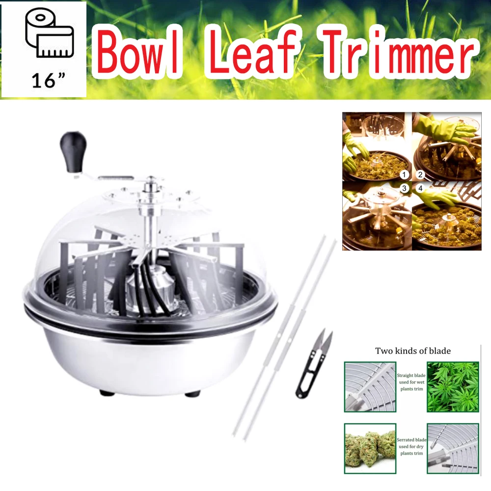 VR GROW the clean cut M-6000SGN Series Bowl Leaf Trimmer 16-inch Hydroponic Spin 