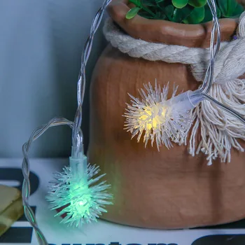 

Pom Pom Battery Box Copper Lamp INS Decorative Ball Colorful Lights Lighting Chain Party Room Modeling Lamp LED Lighting Chain