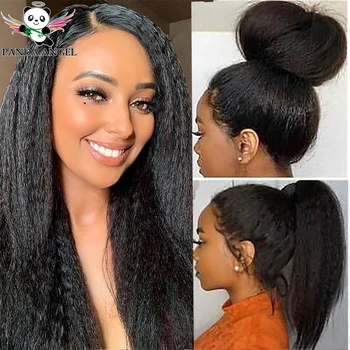 

Malaysian Kinky Straight lace Front Human Hair Wigs 150% Density 13*4 Remy Human Hair Lace Wigs Hair Pre Plucked