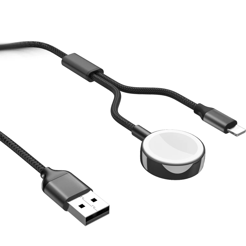 

All in One 10W Fast Magnetic Wireless Charging With Wired Cord Cable For Apple Watch 5 38/40/42/44MM iPhone X XR Xs Max 7 8Plus