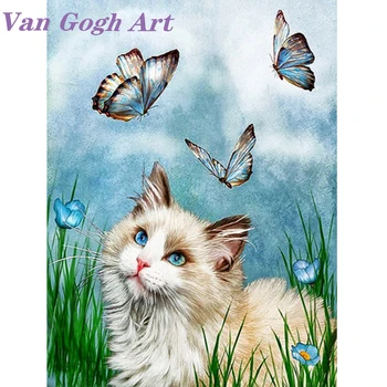 

5D DIY Diamond Painting Full Square/Round Drill "Animal cats" Diamond Embroidery Cross Stitch Mosaic Picture Home Decor Gift