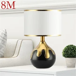 Lampe de Table en céramique de 8M, tissu de luxe moderne pour la maison, le bureau, la chambre à coucher, l'hôtel 