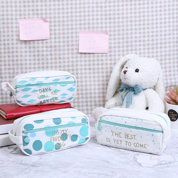 

Canvas School Pencil Cases Creative Cute Pen Bag Box Office Stationary Supplies