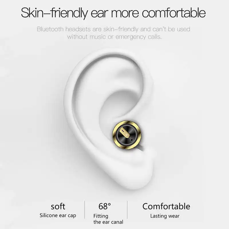 Спортивные Bluetooth наушники Tws беспроводные наушники Bluetooth V5.0 гарнитура с шумоподавлением для Iphone Android Hifi наушники Champ