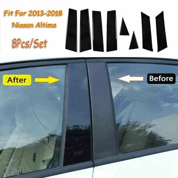 

for Nissan Altima 2013-2018 Glossy Black Door Window Pillar Posts Cover Trim New(8Pcs )
