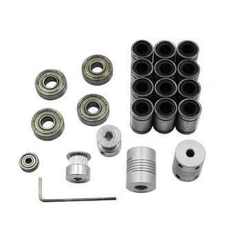 

3D printer parts Reprap i3 movement kit GT2 6mm belt pulley 608zz bearing lm8uu 624zz bearing 5x8 coupling for i3 3D Printer