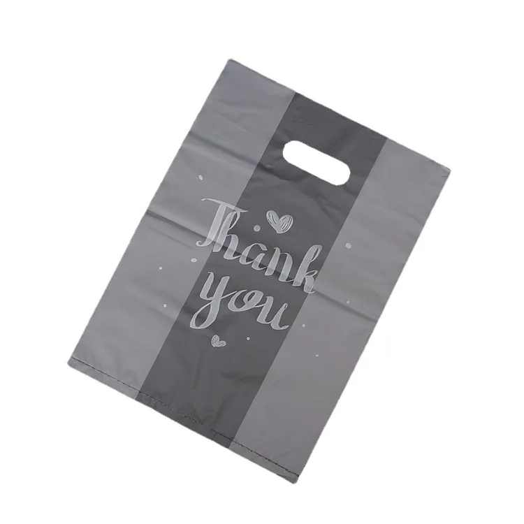 50PCS Thank You Gift Wrapping Bags Candy Cookie Cake Shop Pastry Packaging Bag With Hand Household Plastic Present Cookie Cake