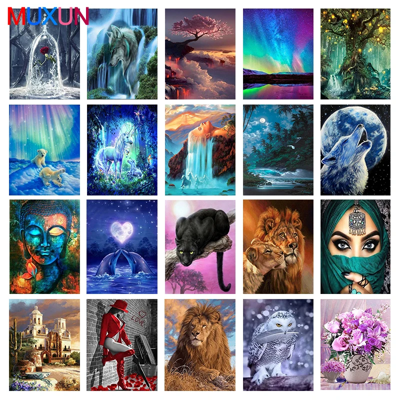 

Muxun 5D Diy Round Diamond Painting Cross Stitch Diamond Embroidery Kits Diamond Mosaic Home Decorative Drill Handmake Rp497