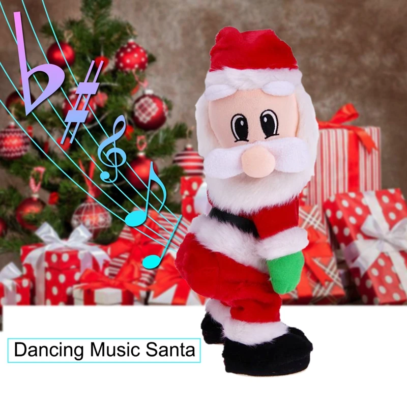 Рождественский подарок танцевальная электрическая музыкальная игрушка Санта Клаус кукла Twerking Поющая
