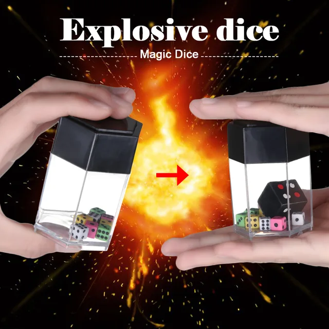 Explosion Dice Kids Magic Tricks Dice Set Close-up Funny Novelty  Joke Prank Toy Magic Show Prop Multiple Specification Dice 5