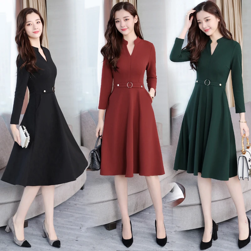 Winter midi dresses for women Clearance