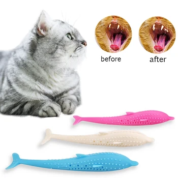 

Cat Fish Toy Funny Stuffed Mint Catnip Chew Toy Plush Puppy Dog Cat Toothbursh Pet Toy Clean Teeth Interactive Toy Pet Supplies