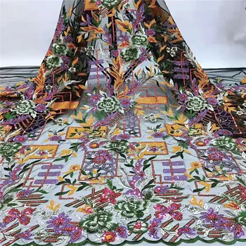 

Latest Middle transparent emerald gold African Swiss voile lace original chiffon fabric High quality 2020 Healthy use Gold