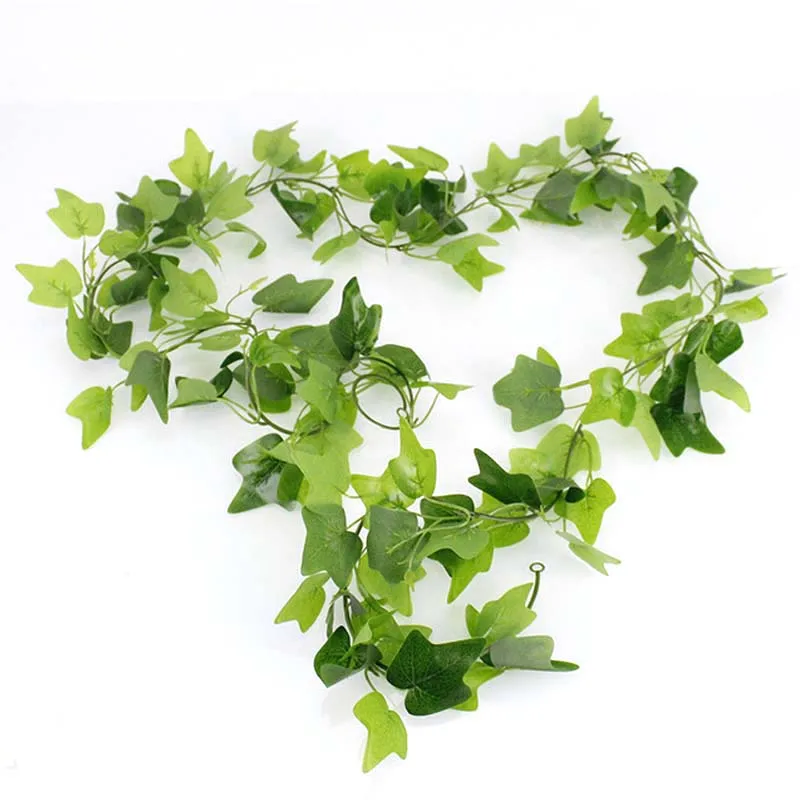 Sweet potato leaves Новое поступление искусственного прорезиненного ротанга 2,1 метров растительный лист лоза ограждение из труб потолочное украшение - Цвет: Sweet potato leaves