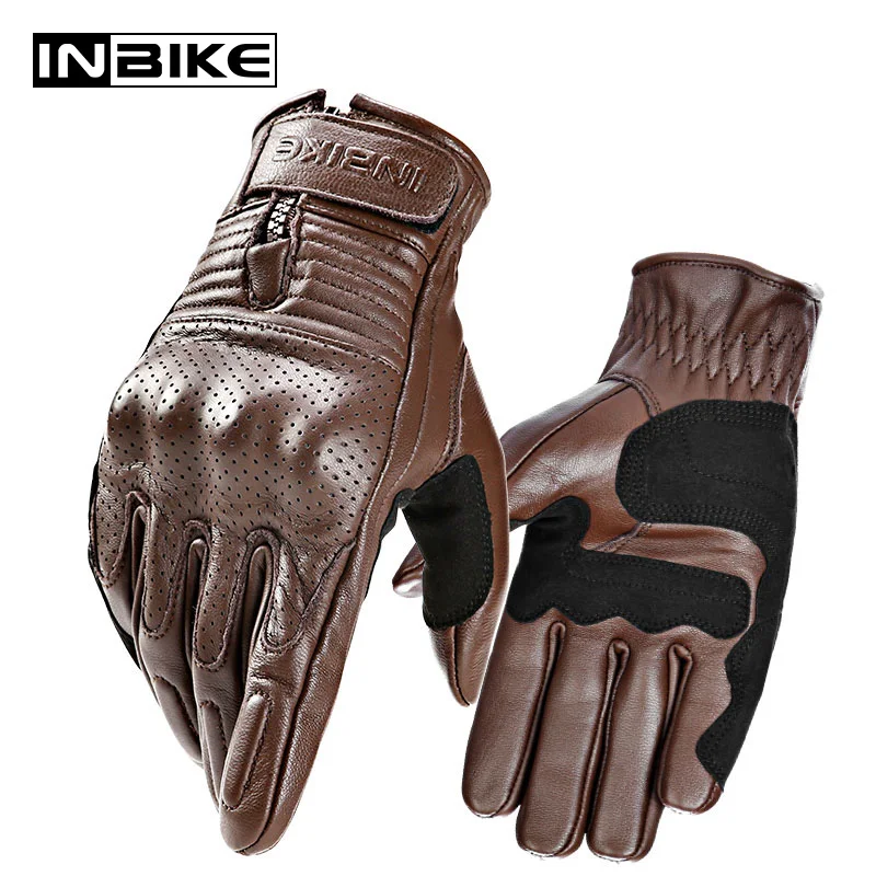 INBIKE мягкие перчатки из козьей кожи для мотоцикла антифрикционные мужские