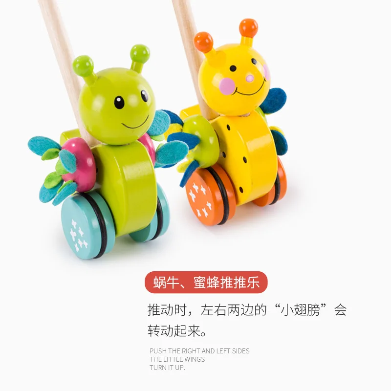 

Useful Product Music Infants Baby Learn Walk Push Daughter Toys for Children Hand Unisex Single Pole Little Boy Walker Car