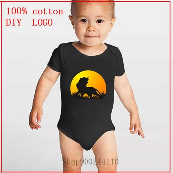 

0-24M Infant Newborn The lion sunset Lion King Baby Bodysuit Girls Boys Short Sleeve Print Romper Jumpsuit Outfit Clothes Summer