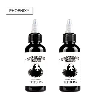 

2Pcs/Kit 60ml Black Tattoo Ink Set Natural Plant Tattoo Pigment Permanent Makeup Tattoos Ink Pigment Body Art Tattoo Supplies