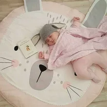 Коврик для малышей, детей, ползающие игрушки-одеяла, коврик для детской комнаты, реквизит для фотосессии, круглый ковер, коврик с мультяшными животными, детские игровые коврики