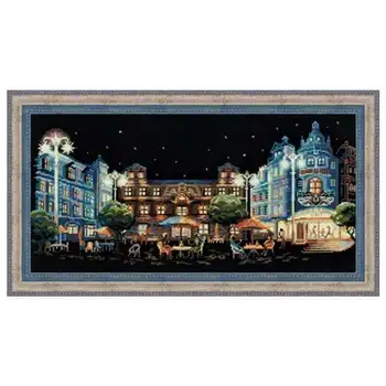 

Night view scenery patterns Counted Cross Stitch 11CT 14CT 18CT DIY Cross Stitch Kits Embroidery Needlework Sets home decor