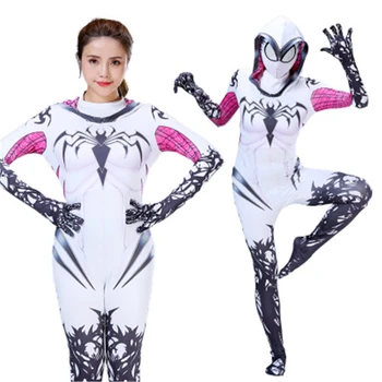 

Spider-Gwen Gwenom Adult Kid Jumpsuit + Mask Spider-Man Gwen Stacy Spiderman Women Costume Superhero Cosplay Halloween